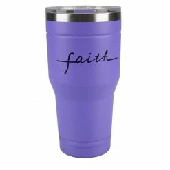 Best deal 🔥 Lincoln Outfitters "Faith" 30 oz. Religious Tumbler, Purple - 89-640-0204 - Tumblers 🤩