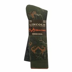Discount 👍 Lincoln Outfitters Men's Camo Merino Wool Blend Sock 2 Pack Camo Green Large - RT/L2/772-822C-CGR - 🧦 Socks 🎁