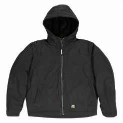 Best deal 👍 Lincoln Outfitters Men's Flex Washed Duck Quilt Lined Hooded Jacket Black - RLHJ319BK - Jackets ❤️