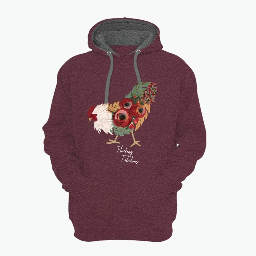 Discount π₯ Lincoln Outfitters Flocking Fabulous Ladie's Long Sleeve Hoodie, Windsor Wine Light Heather - LO-LH34 - Hooded Sweatshirts π© Women's βοΈ