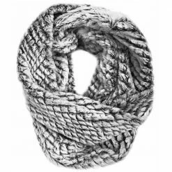 Promo 🌟 Lincoln Outfitters 👩 Women's Faux Fur Snowy Eternity Scarf Gray - P22886-GRY - 👩 Women's Eternity Scarfs 🎁