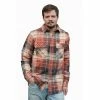 Cheapest ⌛ Lincoln Outfitters Men's Brawny Flannel Rust Plaid LOFB-A0418 - Long Sleeve 👕 Shirts 🌟