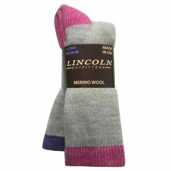Cheap 🥰 Lincoln Outfitters 👩 Women's Merino Wool Blend Boot Sock 2 Pack Grey - L2/704-FU-PU - 🧦 Socks ❤️