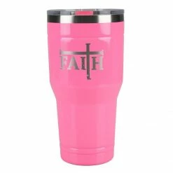 Top 10 😀 Lincoln Outfitters "Faith" 30 oz. Religious Tumbler, Pink - 89-638-0204 - Tumblers 👍