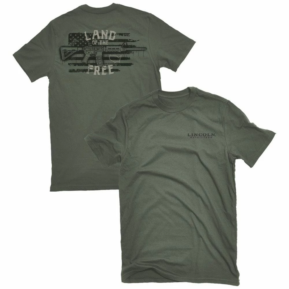 Coupon 🔥 Lincoln Outfitters Men's Land Of The Free Short Sleeve T-Shirt - LO-121 - T-Shirts ✔️