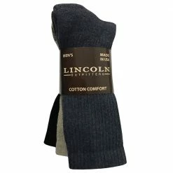 Coupon 👍 Lincoln Outfitters Men's Crew Sock 3 Pack Assorted - L3/951-A - 🧦 Socks 🔔