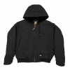 Brand new 🔔 Lincoln Outfitters Men's Flex Washed Duck Sherpa Lined Hooded Jacket Black - RLHJ317BK - Jackets 🧨