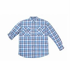 Brand new ❤️ Lincoln Outfitters Men's Long Sleeve Plaid 👕 Shirt Navy/Blue - G4359-NVYBLU - Long Sleeve 👕 Shirts 💯