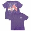 Deals 🤩 Lincoln Outfitters Youth Girl's Heifer in a Pansy Patch Short Sleeve T-Shirt - LOY-24 - T-Shirts 👏