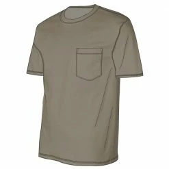 Promo 🥰 Lincoln Outfitters Men's Heavyweight Relaxed Fit Short Sleeve Pocket Tee Cobblestone - LOPK-01R-CBS - Pocket T-Shirt ⌛