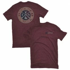 Coupon 🧨 Lincoln Outfitters Men's Short Sleeve Graphic T-Shirt Windsor Wine Dark Heather - LO-61 - T-Shirts 🌟